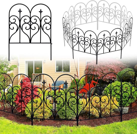 Thealyn 25 Pack Barrière Animaux de Jardin en Métal