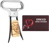 Tire-bouchon ouvert pour bouteille de vin - 1 pièce - Zwart