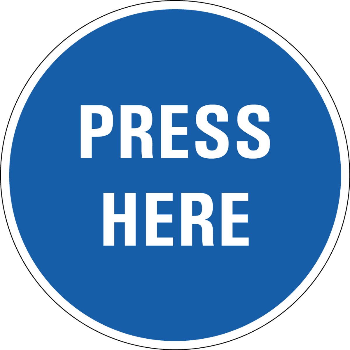 Press here sticker 400 mm