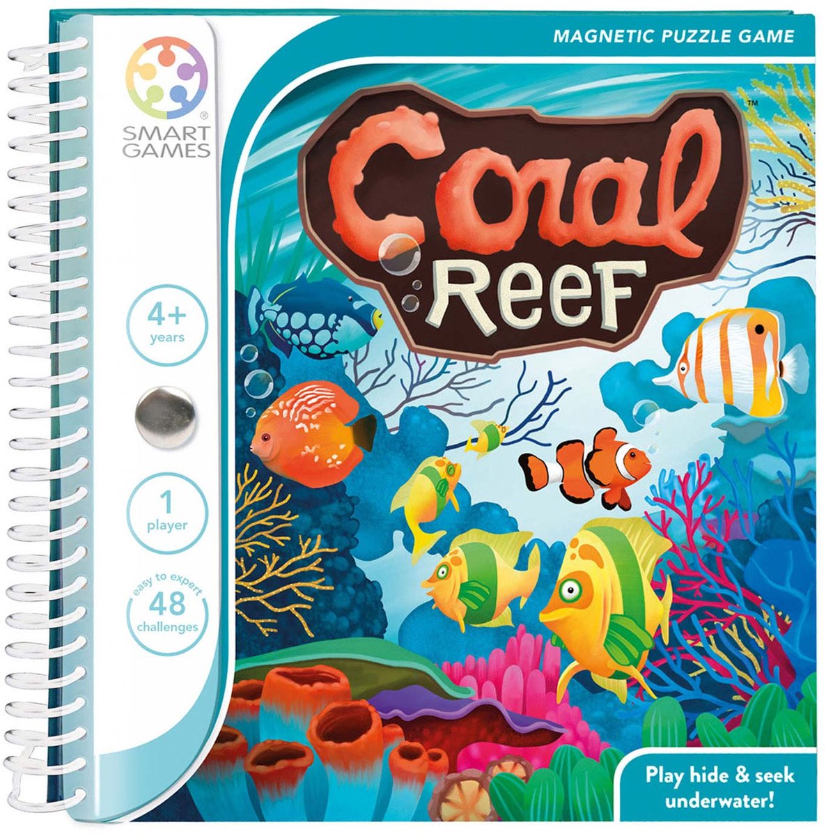 SmartGames - Coral Reef - 48 opdrachten - reisspel - magnetisch boekje