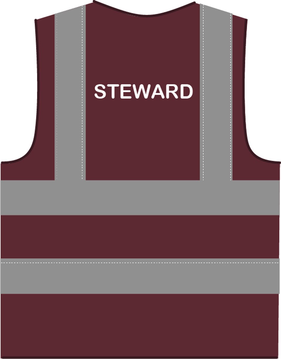 Steward hesje RWS bordeauxrood