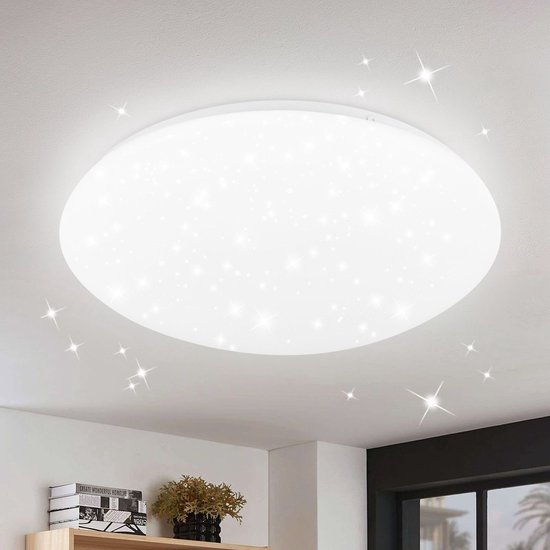 Plafonnier LED Rond Plat Briloner 30cm - Blanc, Lumière Neutre 21W (2000+ Lm) - Pour Toute La Maison (IP20, 230V)