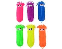 foto van John Toy Fluffy worm met grote ogen 28cm