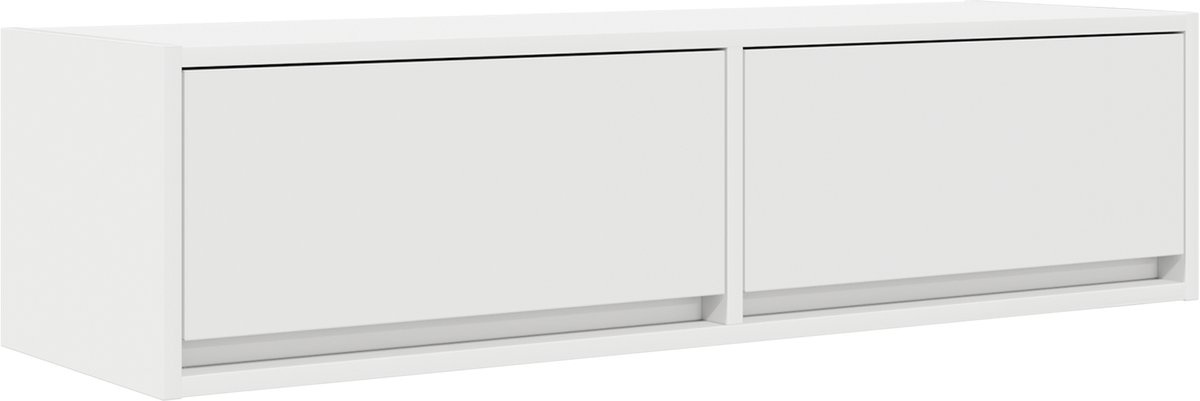 vidaXL - TV - Kast - met - lade - Wit - 100 - x - 31 - x - 25,5 - cm - Bewerkt - hout