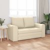 vidaXL - Canapé de sol - 2 en 1 - Crème - 148 x 71 x 83 cm - Tissu
