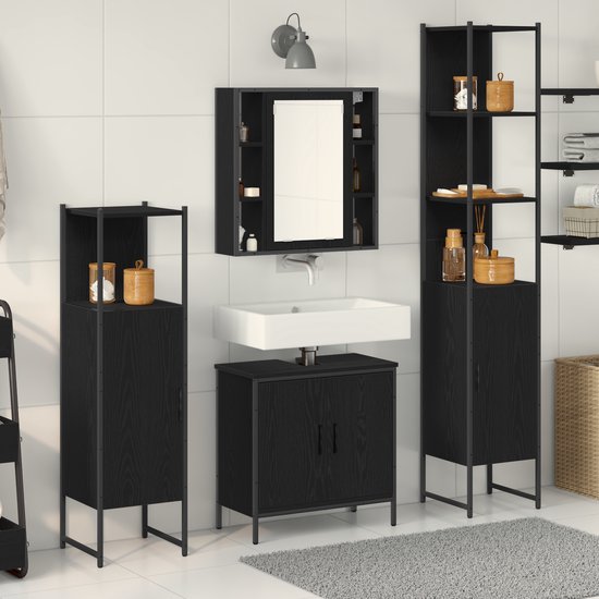 Relaxdays bamboe badkamerrek met 3 planken, 79 x 33 x 33 cm, stijlvol