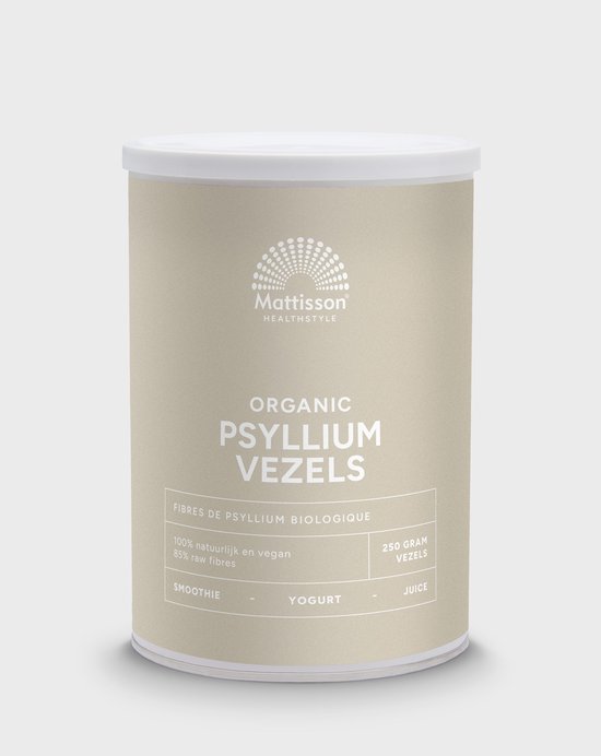 Mattisson - Psyllium Husk Vezels - Psylliumvezels Biologisch - Vlozaad - 250 Gram