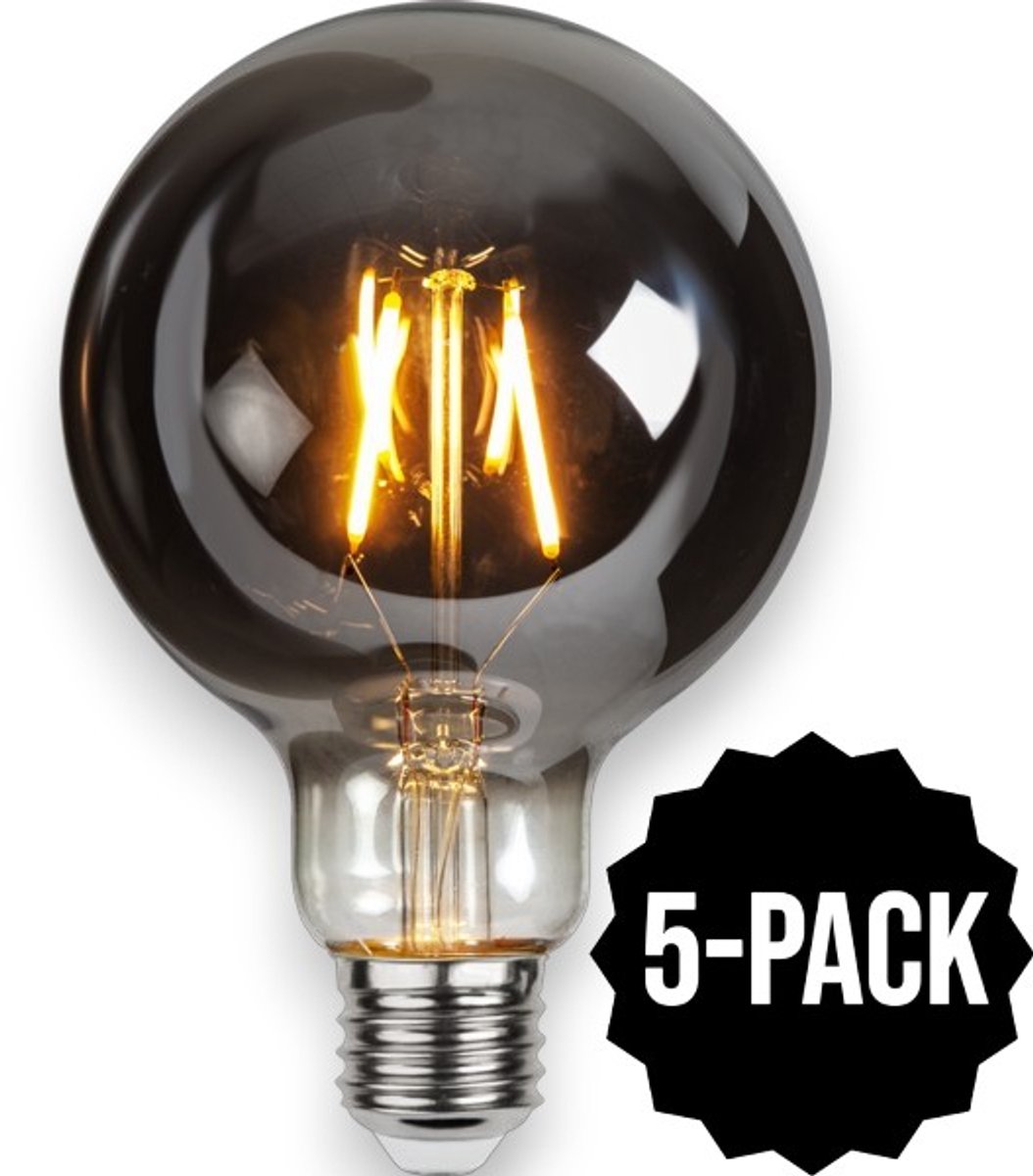 5-Pack | G95 Globelamp - E27 - 1.8W - Super Warm Wit