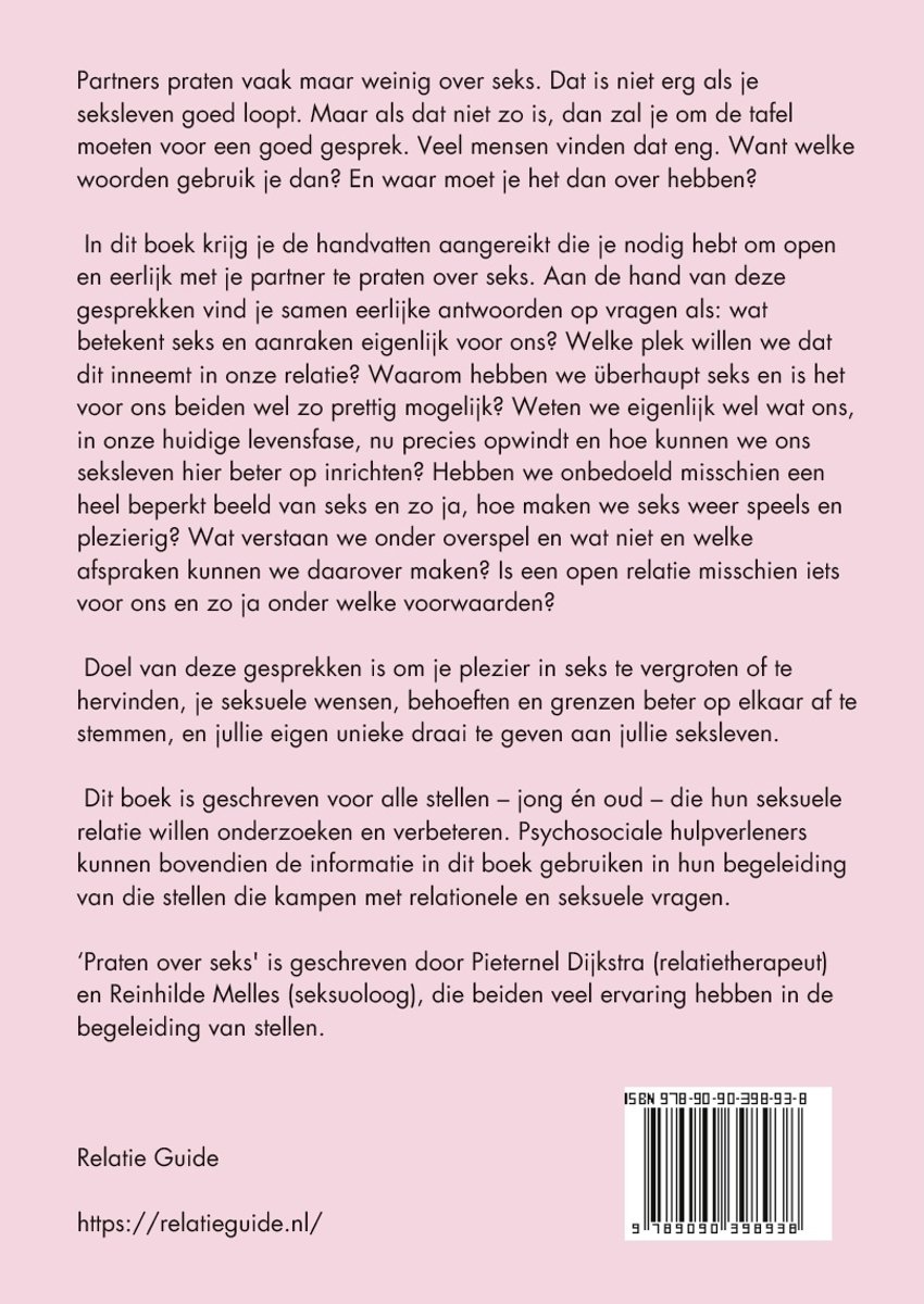 Praten over seks - back cover