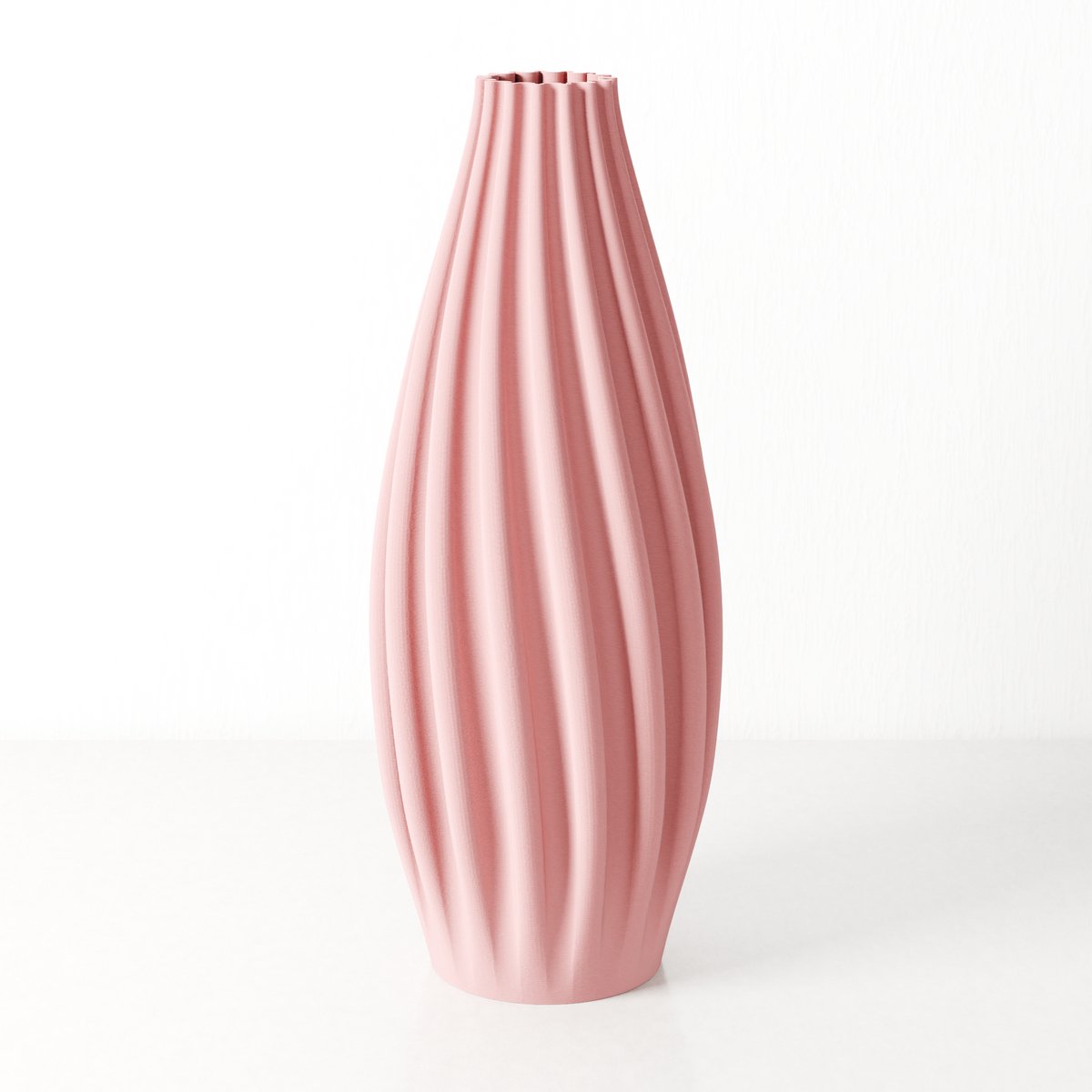 Fleuriek - Vaas Roze - H40 cm - Luxe vaas voor zijden bloemen - Woonaccessoire van gerecycled plastic - Elegante kleurrijke vaas