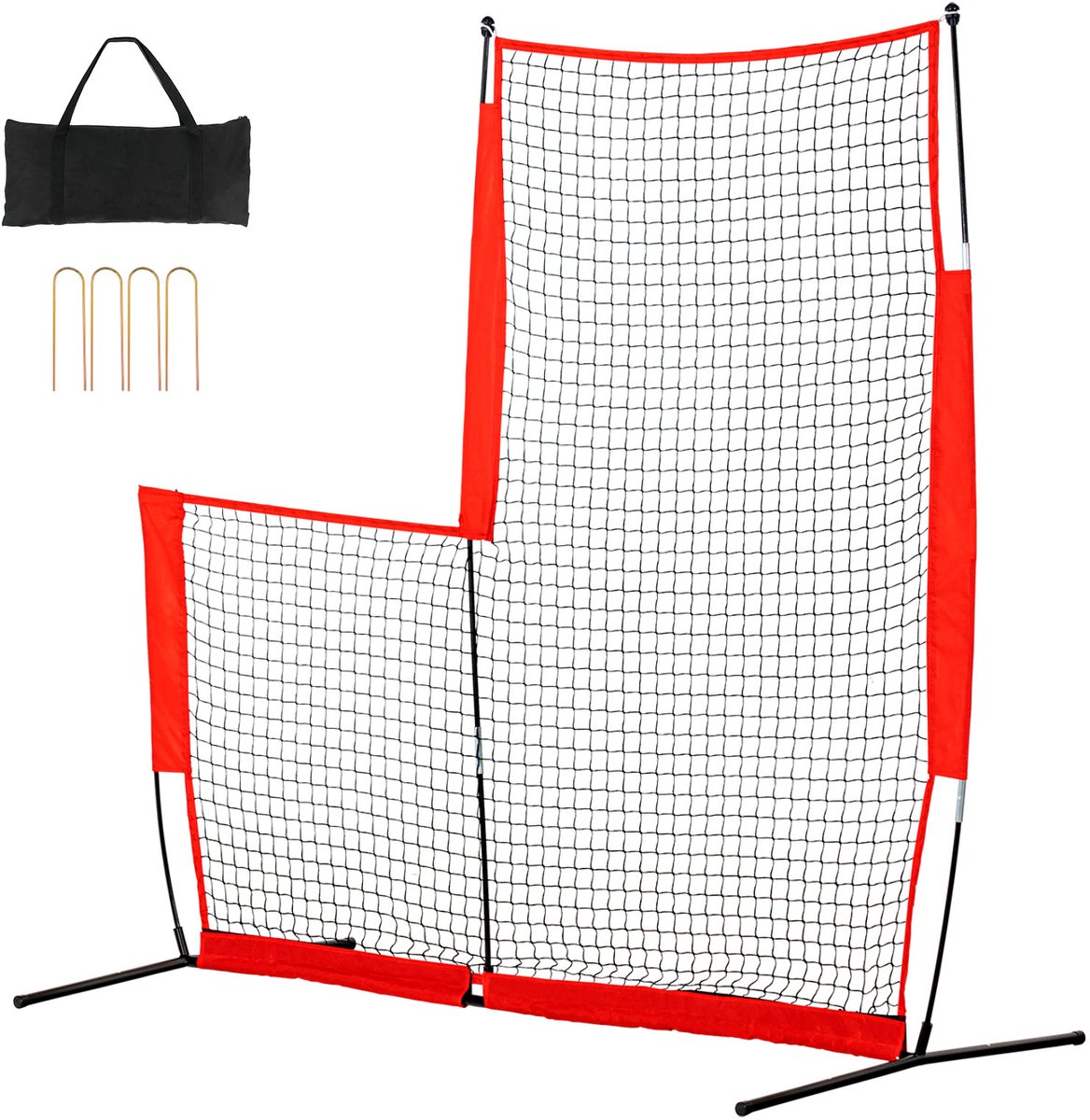 Filet D’entraînement Baseball/softball 7' X 7' – Avec Zones De Frappe Et Sac De Transport