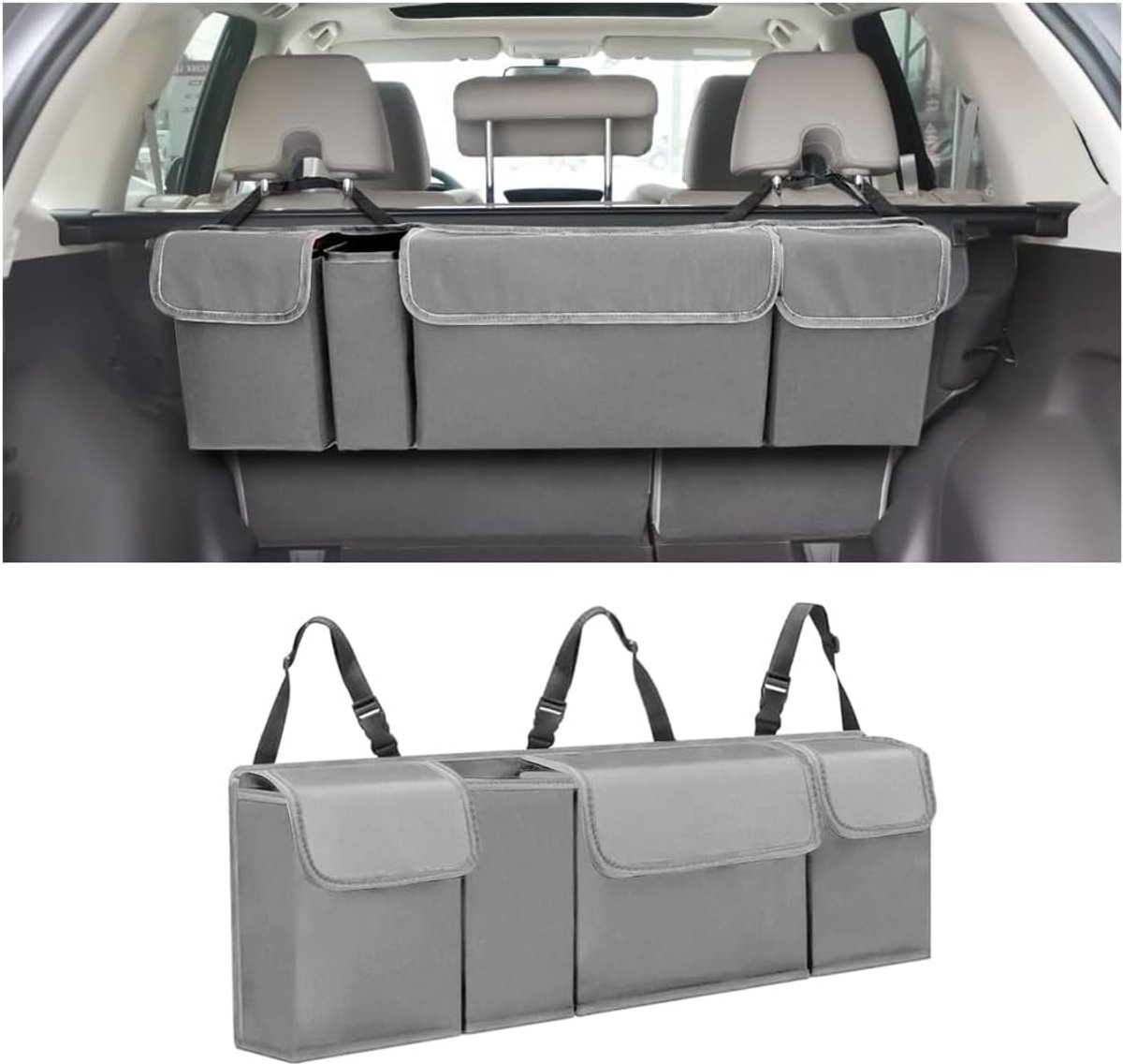 Ibenzoa® Multifunctionele Auto Opbergbox - Waterdichte Kofferbak Organizer voor Reizen en Outdoor Avonturen