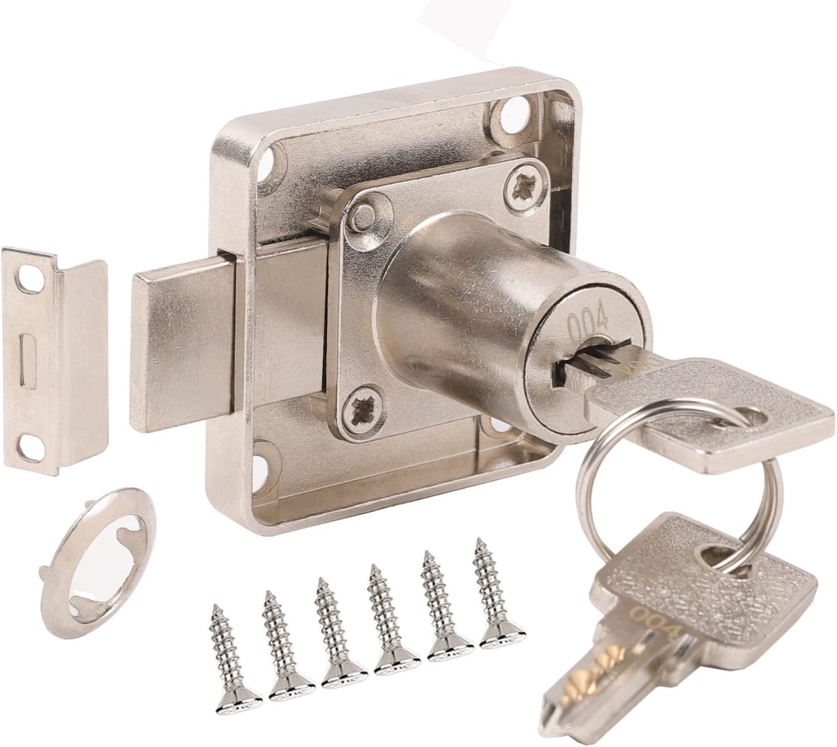 Ibenzoa® Robuust Vergrendelingssysteem voor Kasten en Lades met RVS en Koperen Handgreep - 22mm