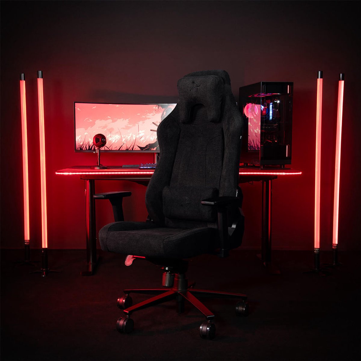 Arozzi Vernazza Gaming Stoel Ergonomisch SoftFabric Zwart - afbeelding 2