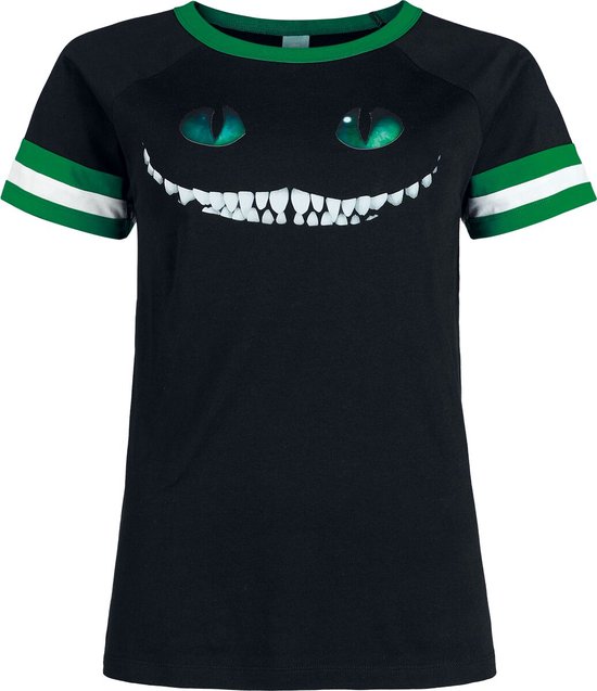 Alice In Wonderland Cheshire Cat Dames T-shirt - zwart - XXL