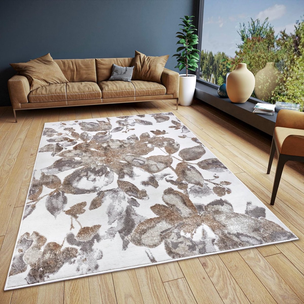 Ibenzoa® Multifunctional Geometric Rug - Floral Design, 67 x 120 cm