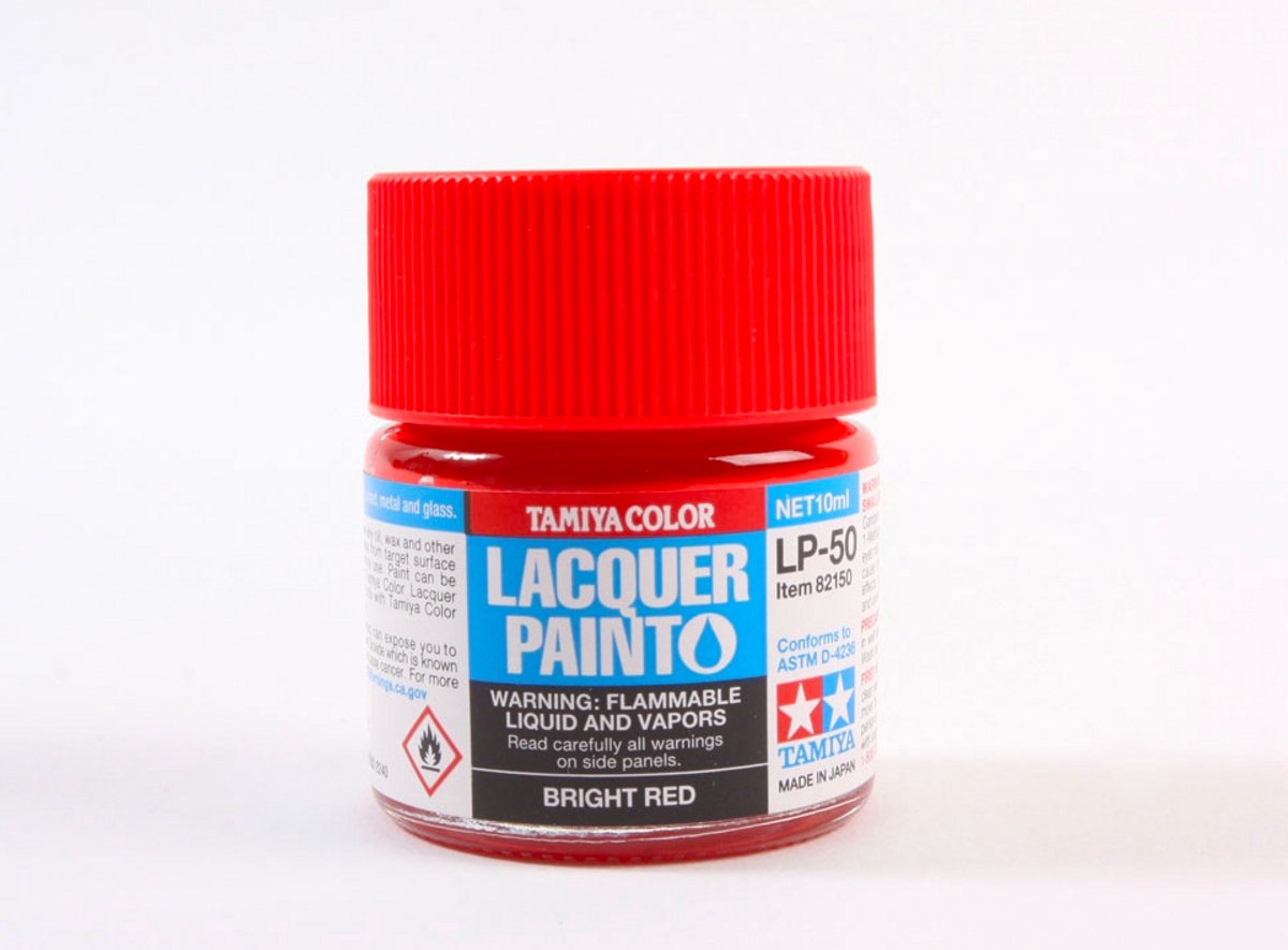 Tamiya Hobbyverf Enamel verf - LP-50 Bright Red - Gloss - Lacquer Paint - Verf potje - 10 ml