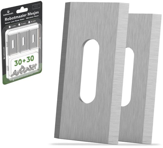 Lames de tondeuse robot universelles Endurance To the South® compatibles avec Gardena, Husqvarna, McCulloch, Yard Force, Segway, Garden Feelings, Cramer, ECOVACS, Ferrex et Florabest - Acier - 30 pièces