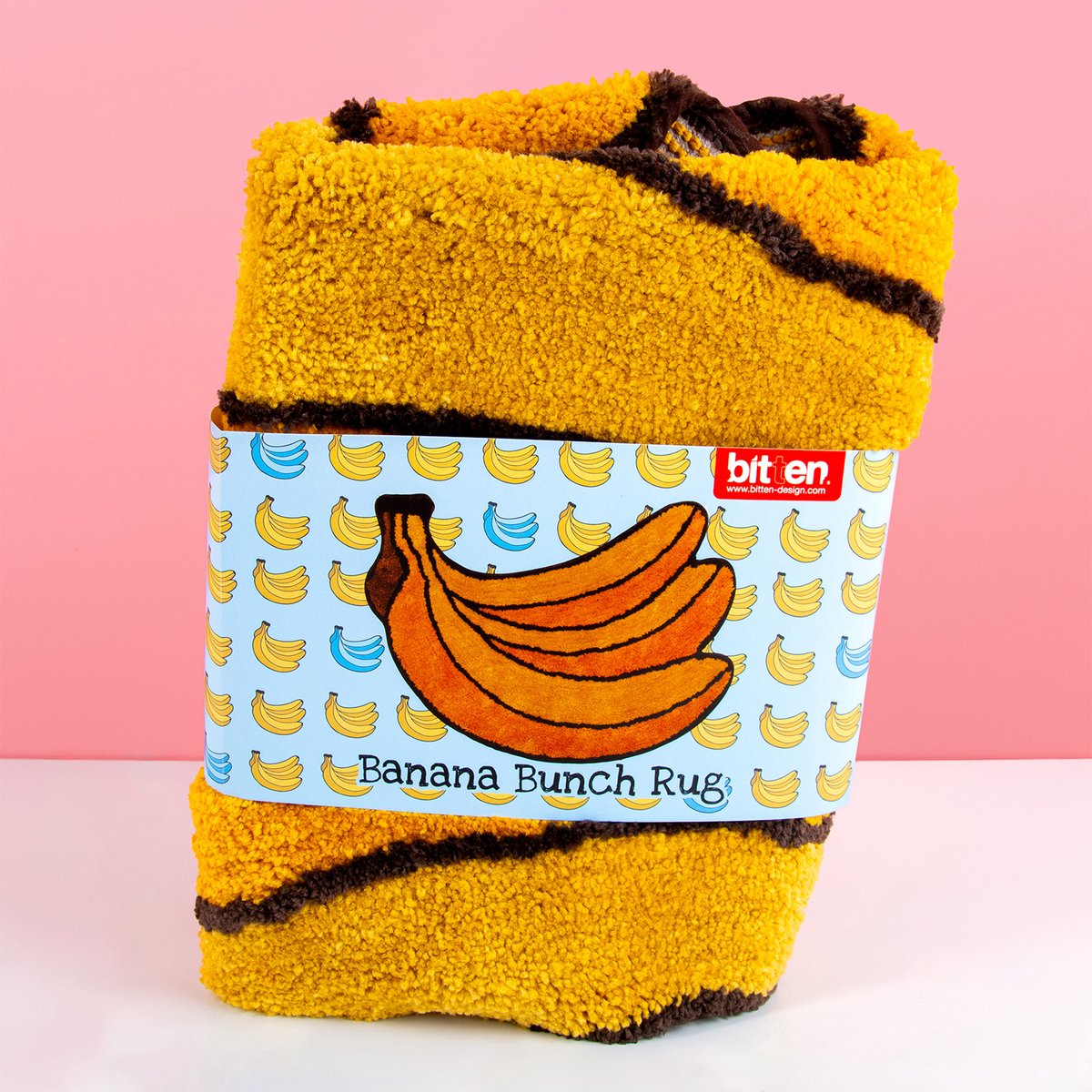 Bitten Banaan vloerkleed - Normaal Geel,Zwart