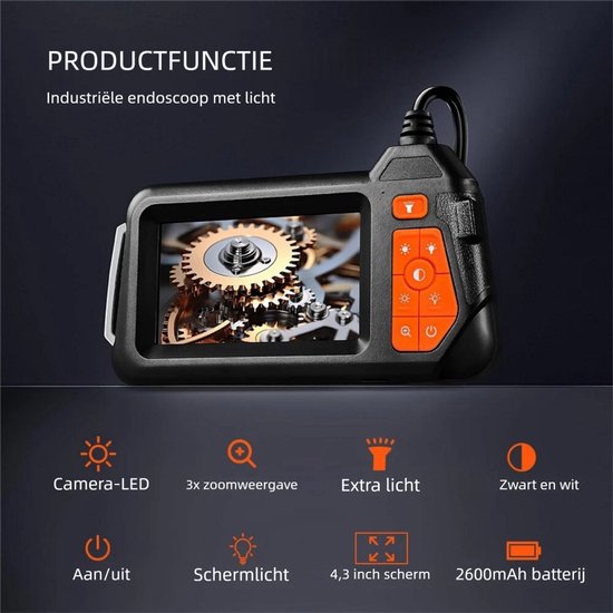 STURMM® ST-IC10 - Industriële Endoscoop met twee Camera's