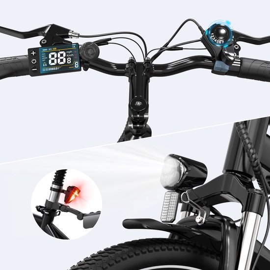 EVERCROSS EK15 Elektrische fiets - 27.5" - 36V 13Ah - 40-90 km - 7 versn. van EVERCROSS — afbeelding 2