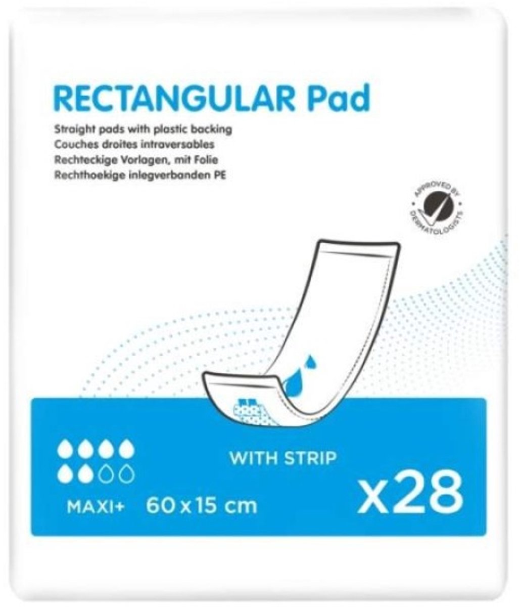 ID Rectangular (niet doorlaatbaar) 60 x 15 cm + Strip - 1 pak van 28 stuks