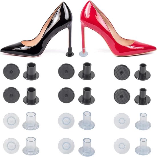 18 Paires De Protecteurs De Talons Hauts - Antidérapants PVC Transparent | Pour Mariage, Gazon, Sols Irréguliers