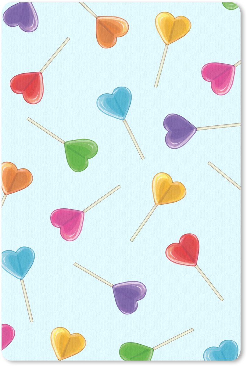 Muismat 18x27 cm - Mousepad Lolly - Regenboog - Snoep - Muismatten