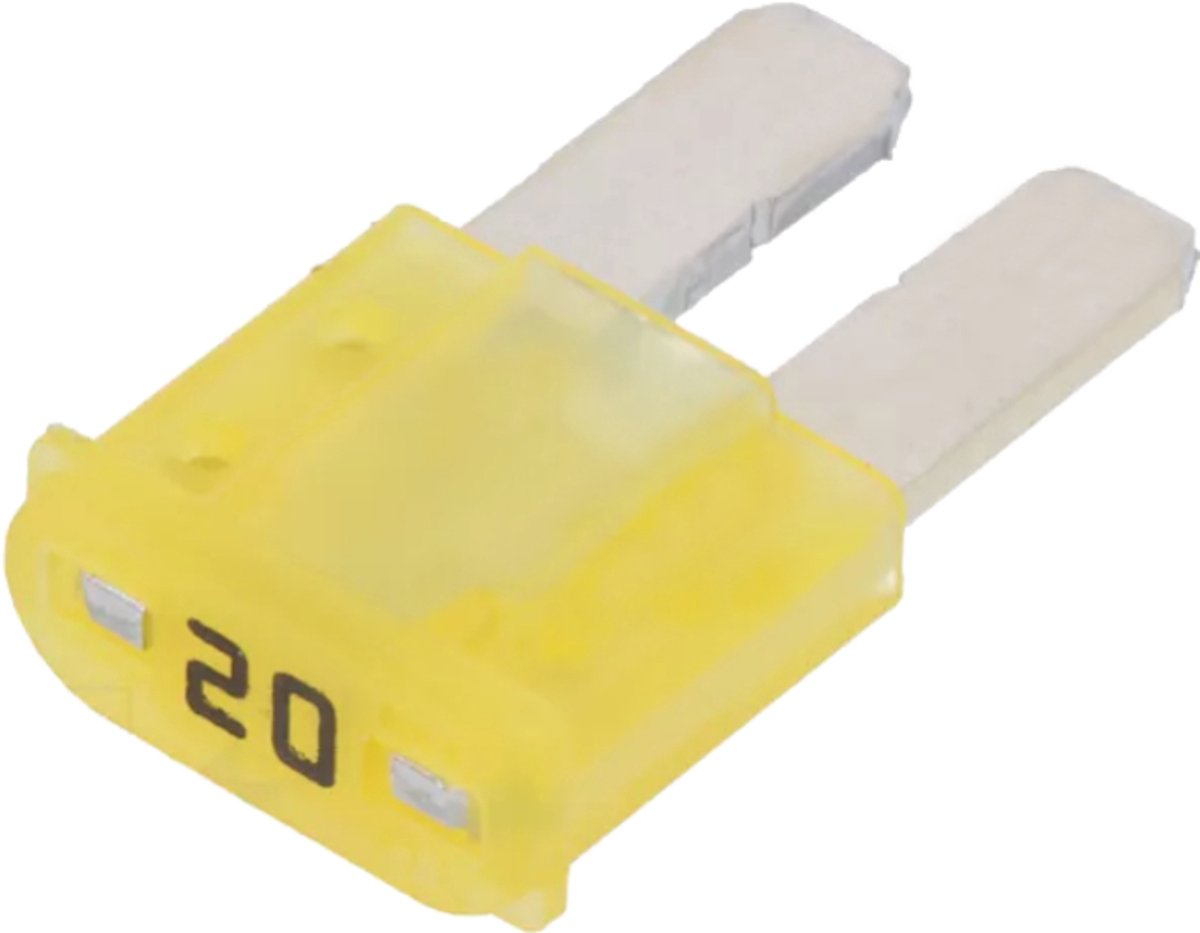 Micro2 Autozekering - 20 Ampere - Geel - 10 stuks