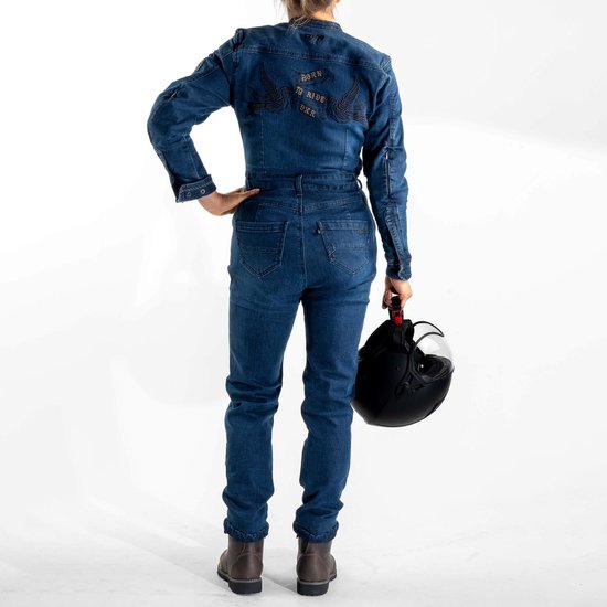 Combinaison textile Motor TRENDY femme 40 Blauw par MOTOBLOUZ