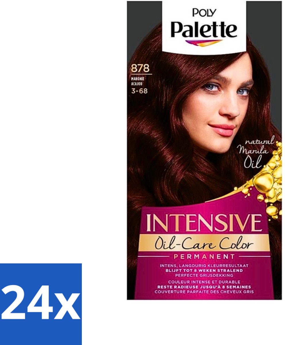 Palette Intensive Oil-Care Color Haarkleuring 878 Mahonie - Voordeelverpakking - 24 stuks