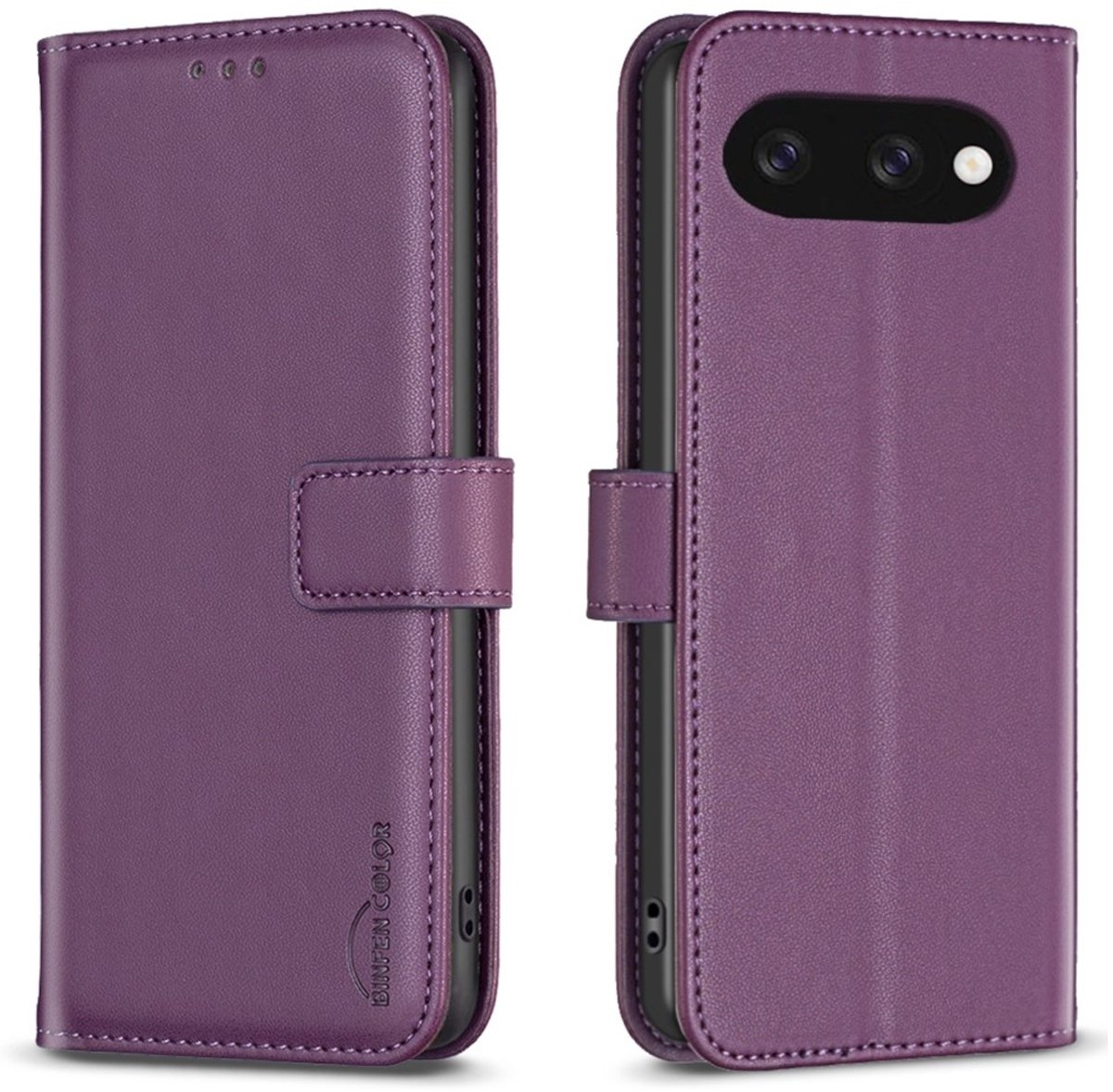 BINFEN Hoesje - Geschikt voor Google Pixel 9a Hoesje - BINFEN Book Case - Paars