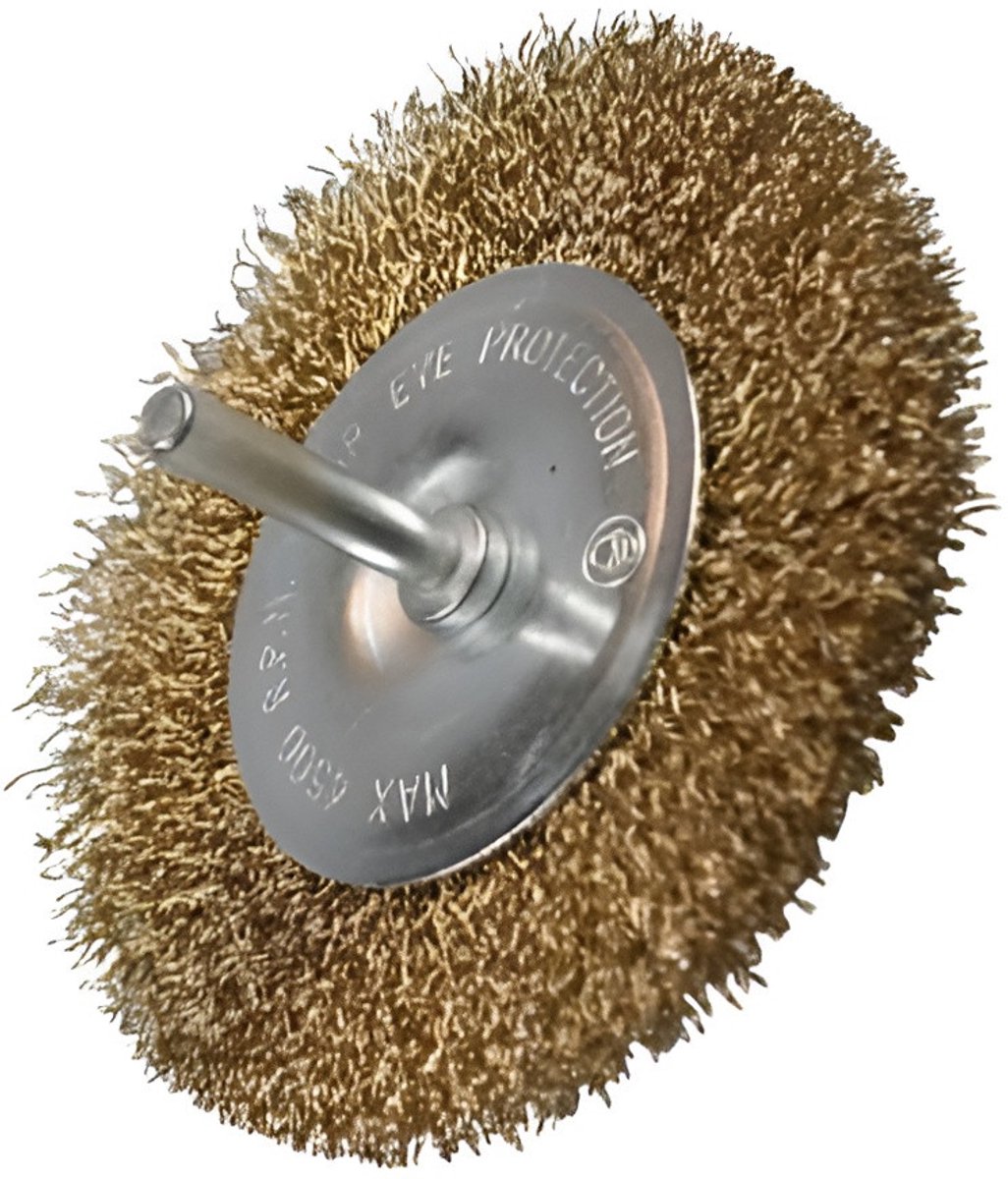 Platte metaalborstel voor boormachines, 100 mm diameter