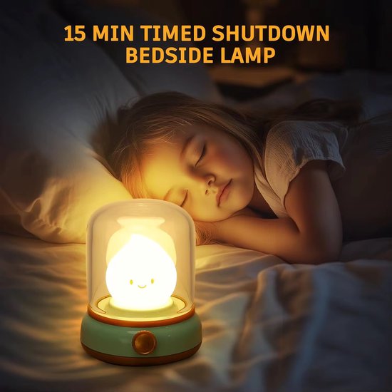 Lachende Nachtlampje - dimbaar met led - Lange Werktijd - kindvriendelijk Design - Dimbaar en USB oplaadbaar - LED - Timer - Schattig ontwerp - Kraamcadeau - Kinder en babykamer sfeer verlichting van Merkloos — afbeelding 2
