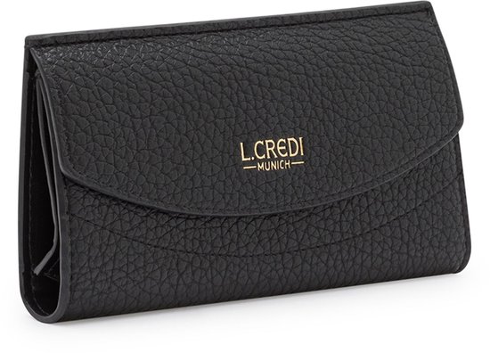 Portefeuille L.CREDI Ondria 19 cm - Femme - Horizontal - noir