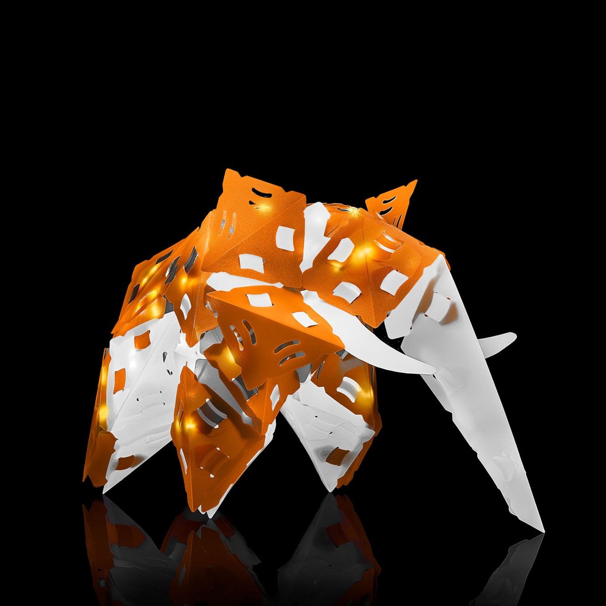 Creatto Sabre Tiger - Bouwset met LED Verlichting - Bouw 4 Lichtgevende Prehistorische Dieren - Sabeltandtijger, Mammoet, Wolf en Gier - 61 Onderdelen - Creatief Bouwspeelgoed - Vanaf 9 Jaar — afbeelding 6