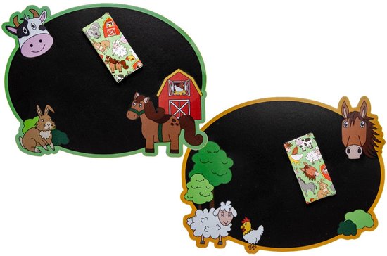 Tableau noir Duckiez avec Craie Animaux de la ferme - 24 pièces