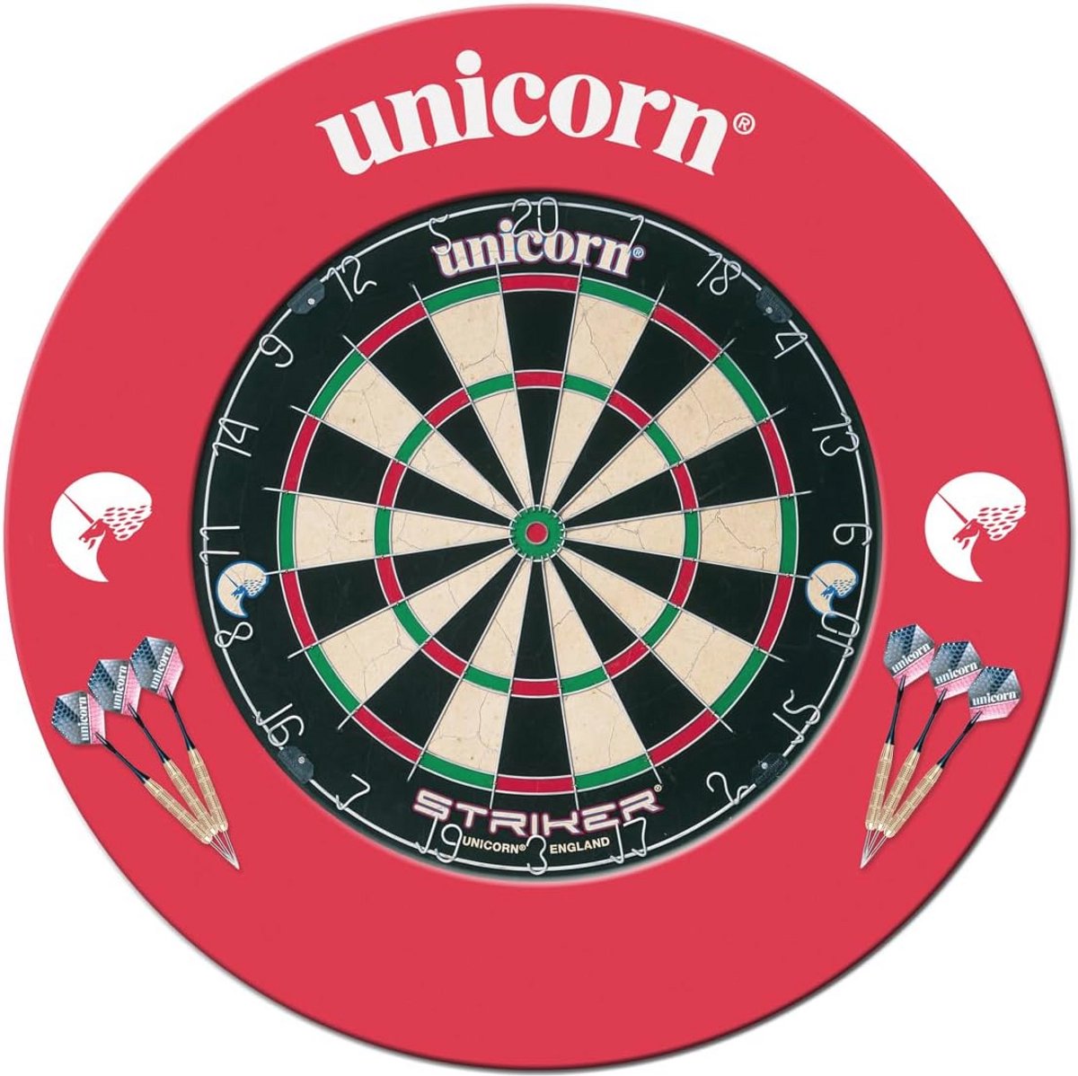 Striker Dartbord met EVA Surround en Darts - Compleet Pakket voor Startende Dartsers