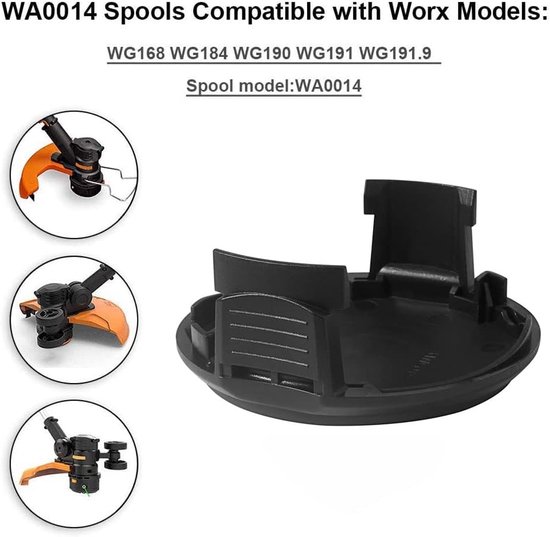 3 stuks - Kabeldoppen - Accessoires voor grasmaaiers - Voor WORX grasmaaiers - Zwart - Worx grasmaaieraccessoires WA0014/WA0037 Vervangende kabeldoppen - Kabeldoppen voor grasmaaiers — afbeelding 4