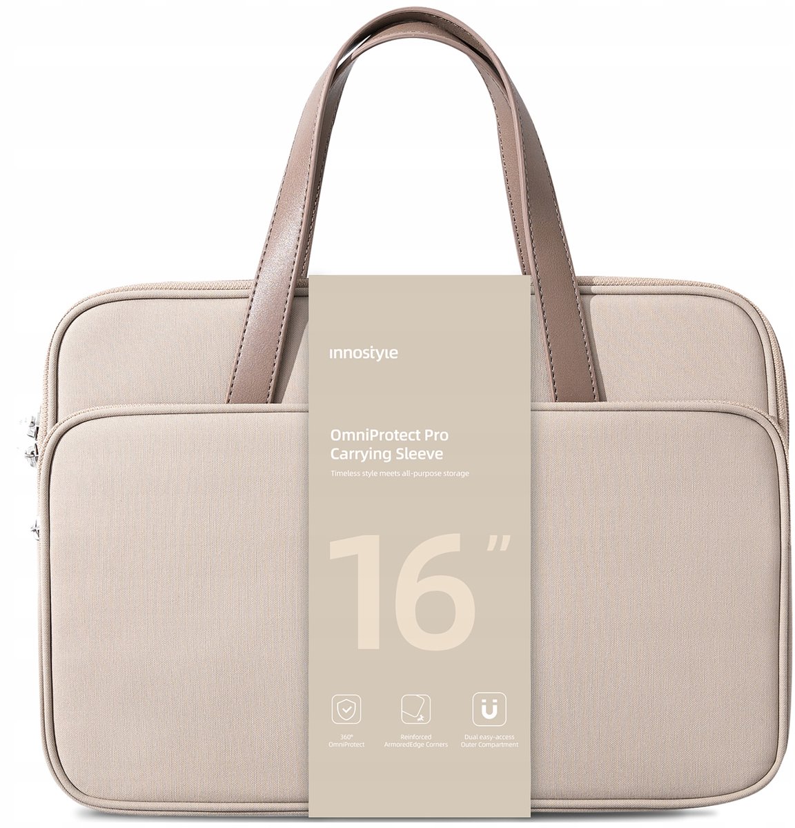 Innostyle Dames Laptoptas 15 6 16 Waterproof Omniprotect Beige
