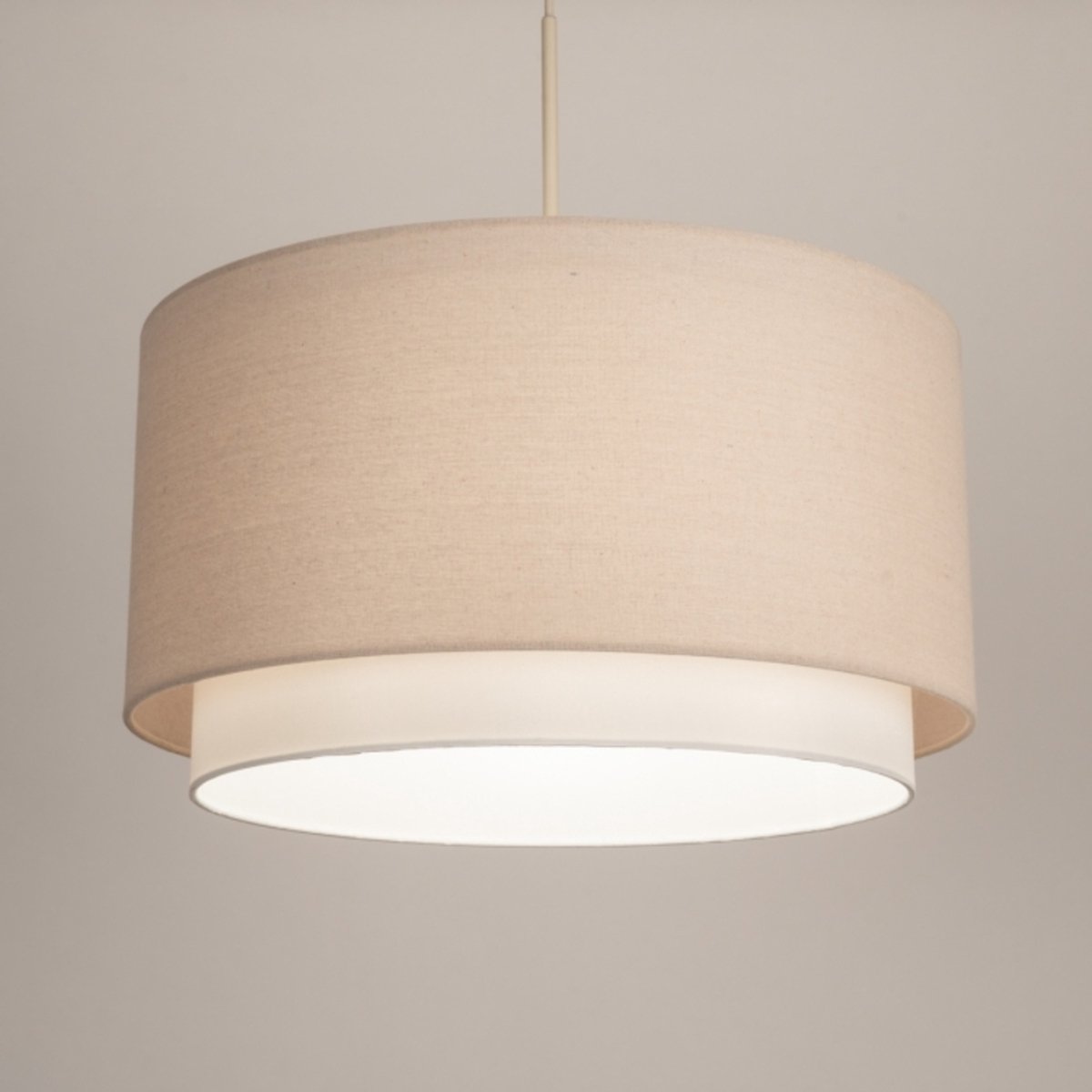 Lumidora Hanglamp 31557 - BERLIN - E27 - Beige - Zand - Metaal - ⌀ 47 cm