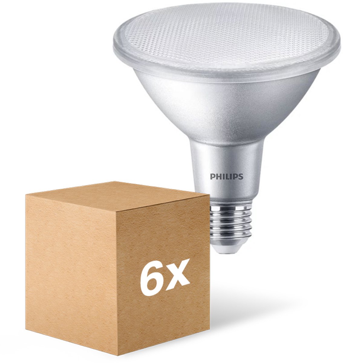 Voordeelpak 6x Philips CorePro LED Lamp Reflector E27 PAR38 9W 750lm 25D - 927 Zeer Warm Wit | Beste Kleurweergave - Vervangt 60W