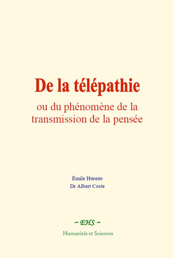De la télépathie - cover