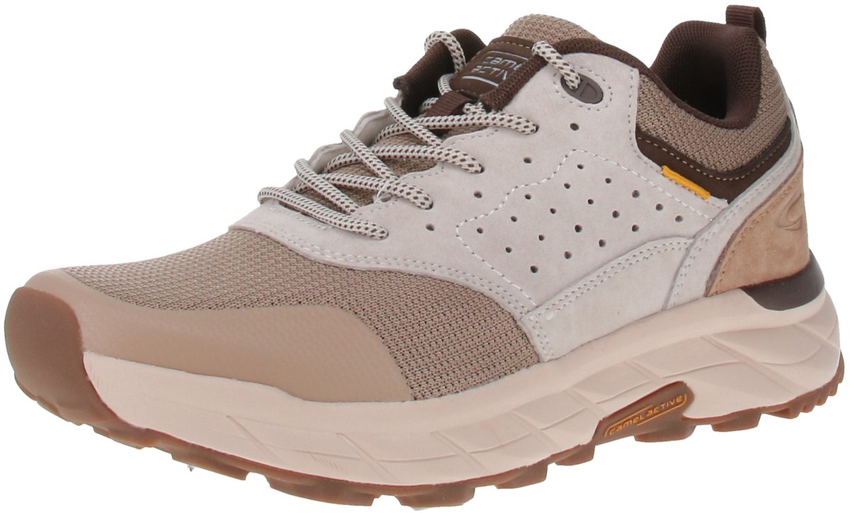 camel active Sneakers van nubuckleer en textiel - Maat menswear-43 - Beige