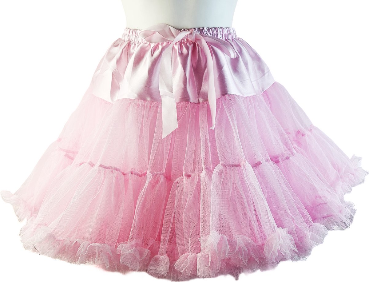 BamBella® - Onesize Grote Petticoat Grote rok poffig Roze Tulle laagjes rokje rok dames