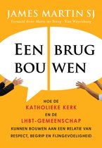 Boek 'Een brug bouwen' met tekst 'Hoe de Katholieke Kerk en de LHBT-gemeenschap kunnen bouwen aan een relatie van respect, begrip en fijngevoeligheid'.