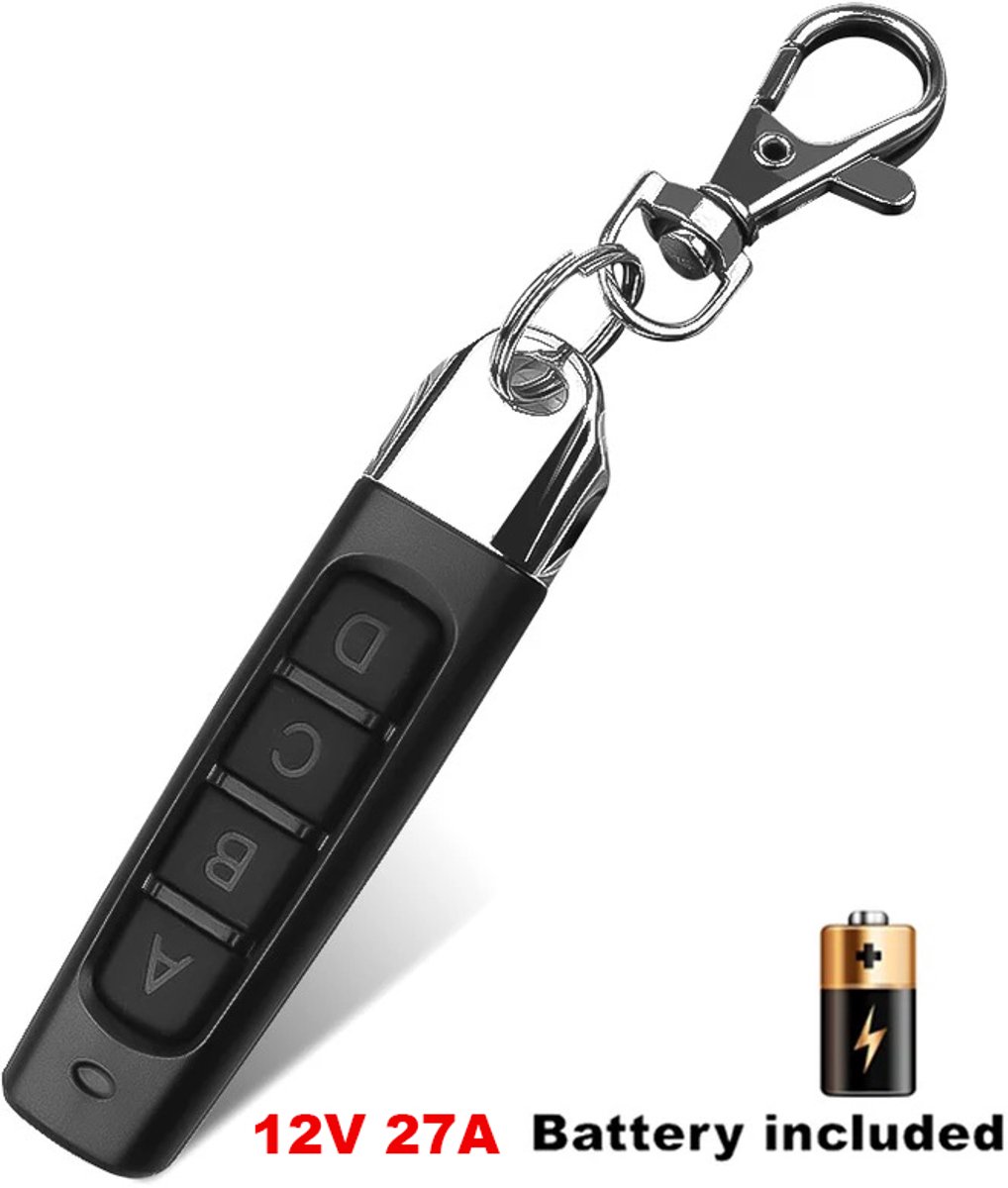 Universele 433MHz Afstandsbediening Duplicator – Sleutel voor Garage, Auto & Poorten – Zwart
