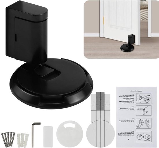 Magnetische Deurstopper, Zonder Boren in Hoogte Verstelbaar Zinklegering Zware Deurhouder met Plakband, Schroeven, Grondmontage Zelfklevende Deurstopper voor Thuis en op Kantoor (Wit Magnetische Deurstopper, Zonder Boren in Hoogte Verstelbaar Zinklegering Zware Deurhouder met Plakband, Schroeven, Grondmontage Zelfklevende Deurstopper voor Thuis en op Kantoor (Wit