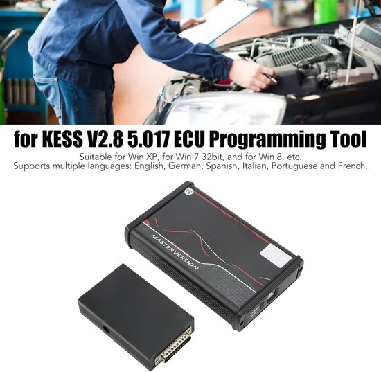 Akozon OBD2 Tuning Kit, EU Online OBD2 ECU Tuning Kit Voor KESS 5.017 V2.8 Kt V7.020 Auto Vrachtwagen Diagnostic Tool Geen Tokens Auto Foutdetector