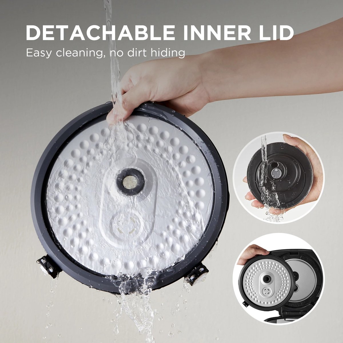 Afbeelding 3 van Stemily Multicooker - Rijstkoker 5L - Stoomfunctie & Timer - Antiaanbaklaag - Voor 5-6 Personen - Inclusief Accessoires